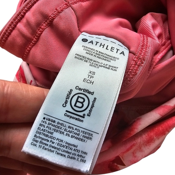 Athleta Women's Pink Floral Printed Run With It 3.5" Short Size XS - Picture 5 of 7
